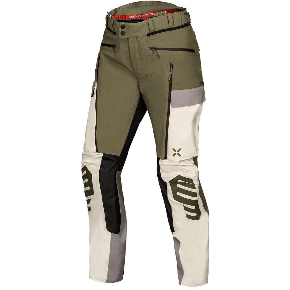 Pantalon moto Ixs Venture-STX 1.0 laminé olive-gris clair