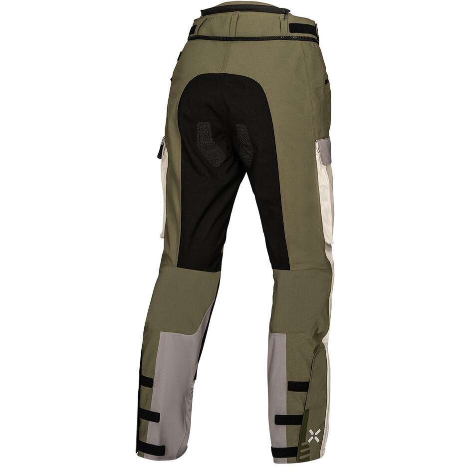 Pantalon moto Ixs Venture-STX 1.0 laminé olive-gris clair