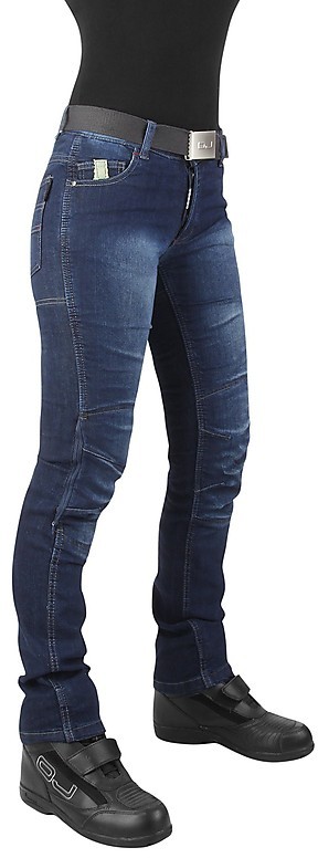 Jeans Moto MOTTO Femme Lady Kira Bleu Fibre Protections Homologué