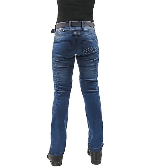 Pantalon Moto Jeans Femme OJ Breath Lady Stretch Bleu