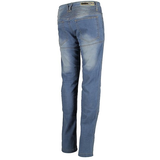 Pantalon Moto Jeans Stretch OJ Skinny Homme Bleu Vente en Ligne 