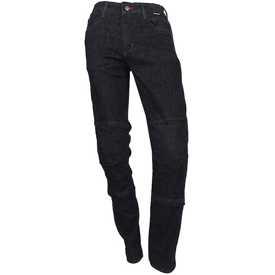 Pantalon moto Jeans techniques Prexport FREEWAY Black Lady avec fibres d'aramide