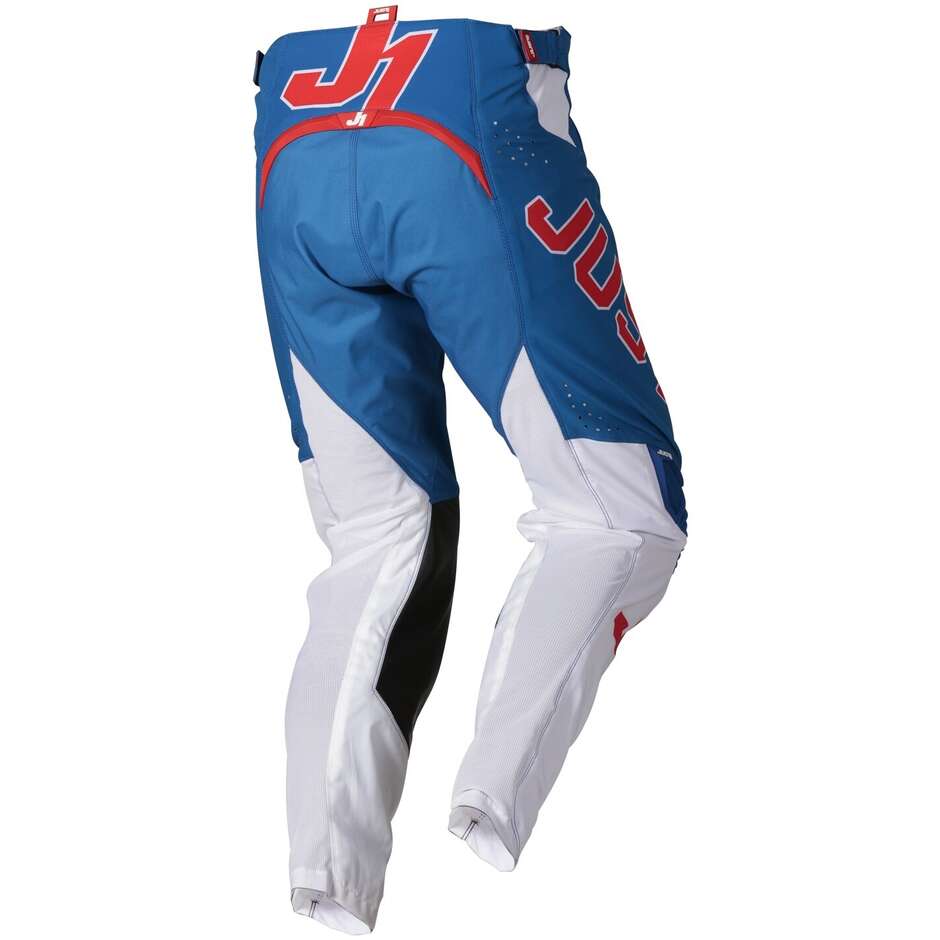 Pantalon moto Just1 J-FLEX Adrenaline Cross Enduro rouge bleu blanc