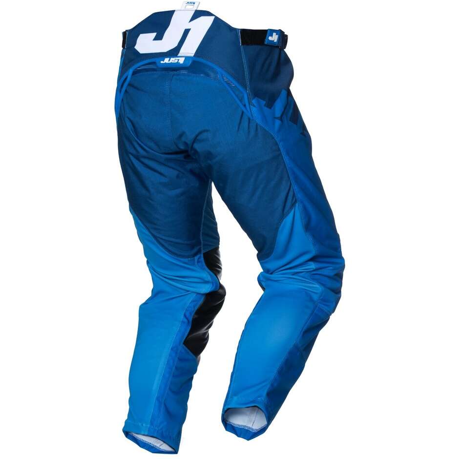 Pantalon Moto Just1 J-FORCE Hexa Cross Enduro Bleu Blanc