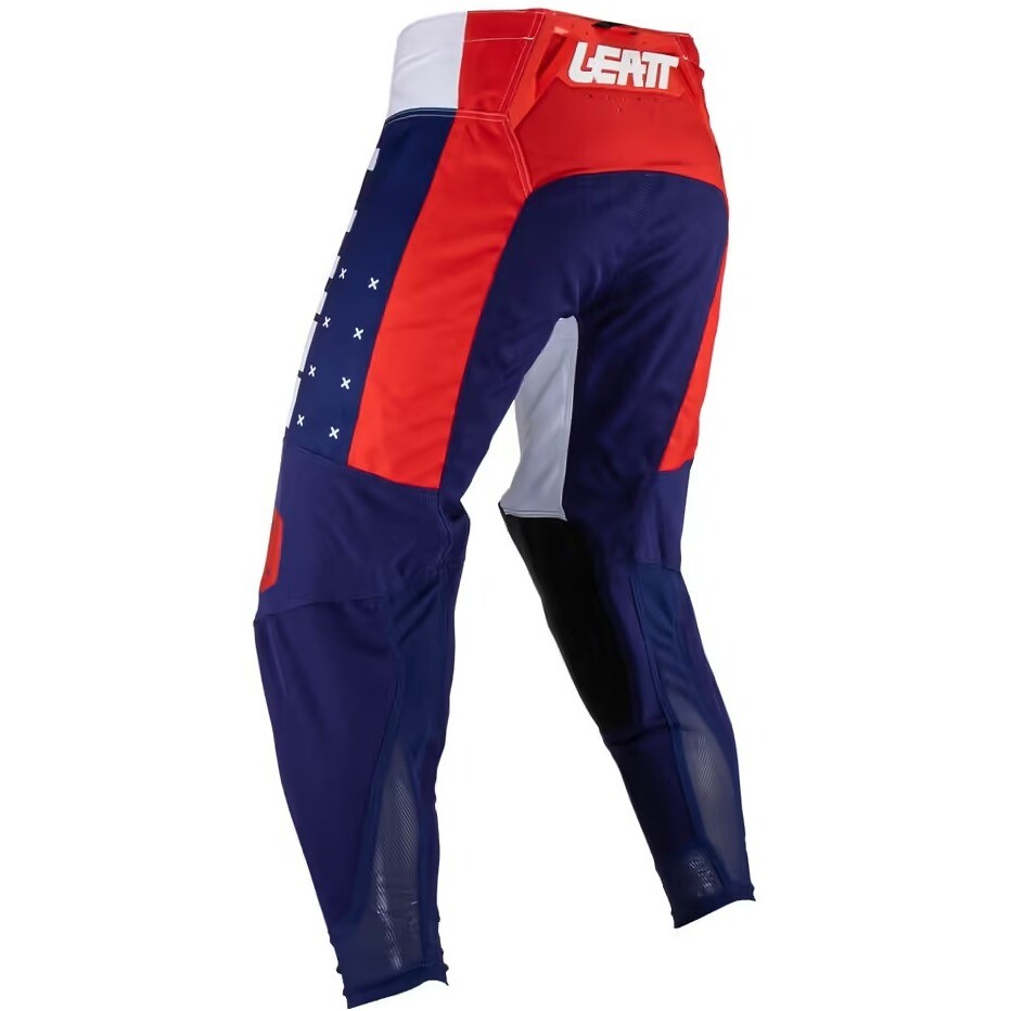Pantalon Moto Leatt 4.5 Cross Enduro Blanc Bleu Rouge