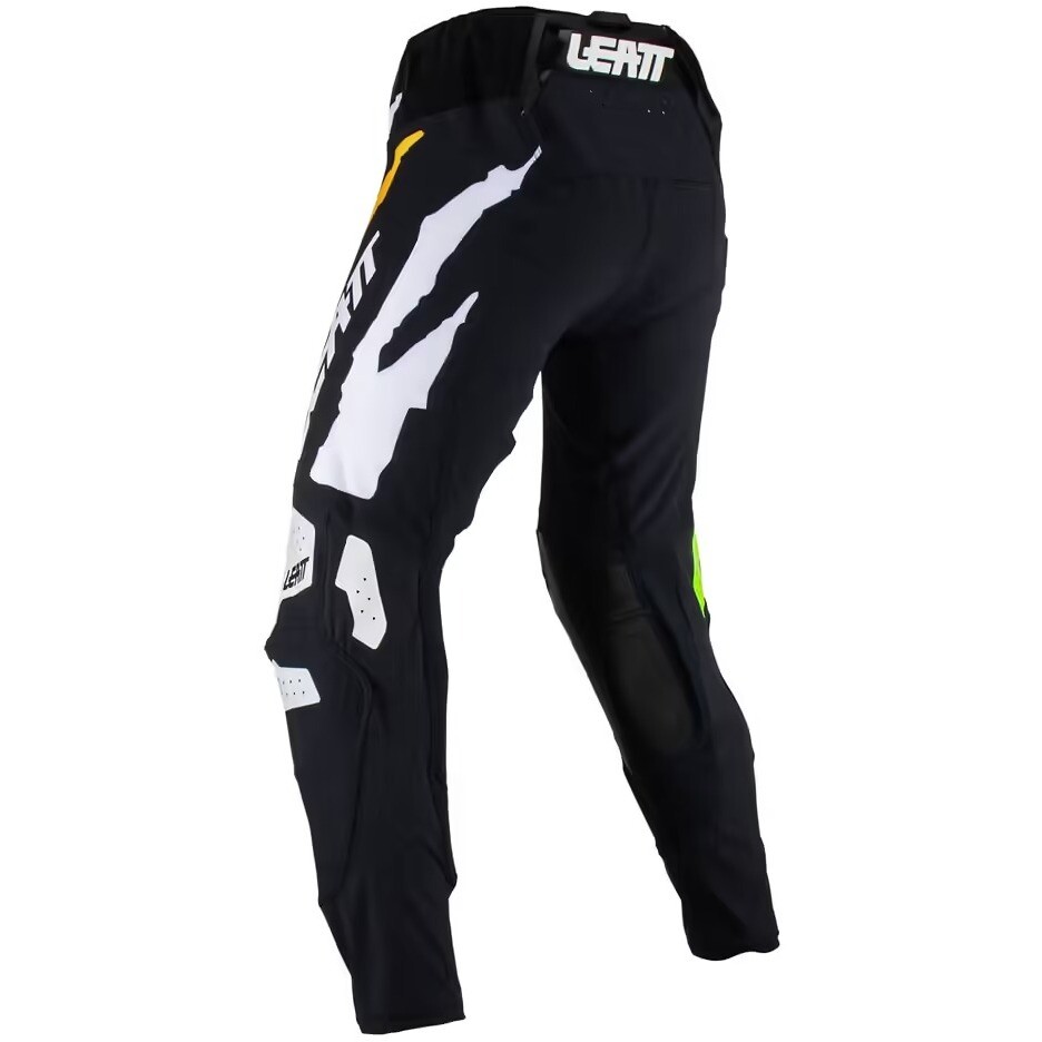 Pantalon Moto Leatt 5.5 IKS Cross Enduro Noir Blanc Vert Orange