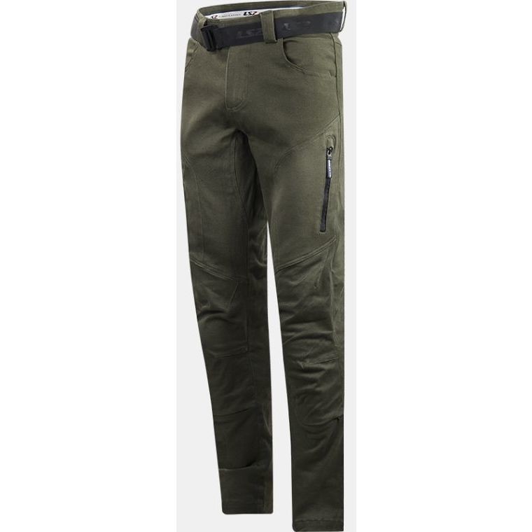 Pantalon moto LS2 Straigth Man en tissu vert olive
