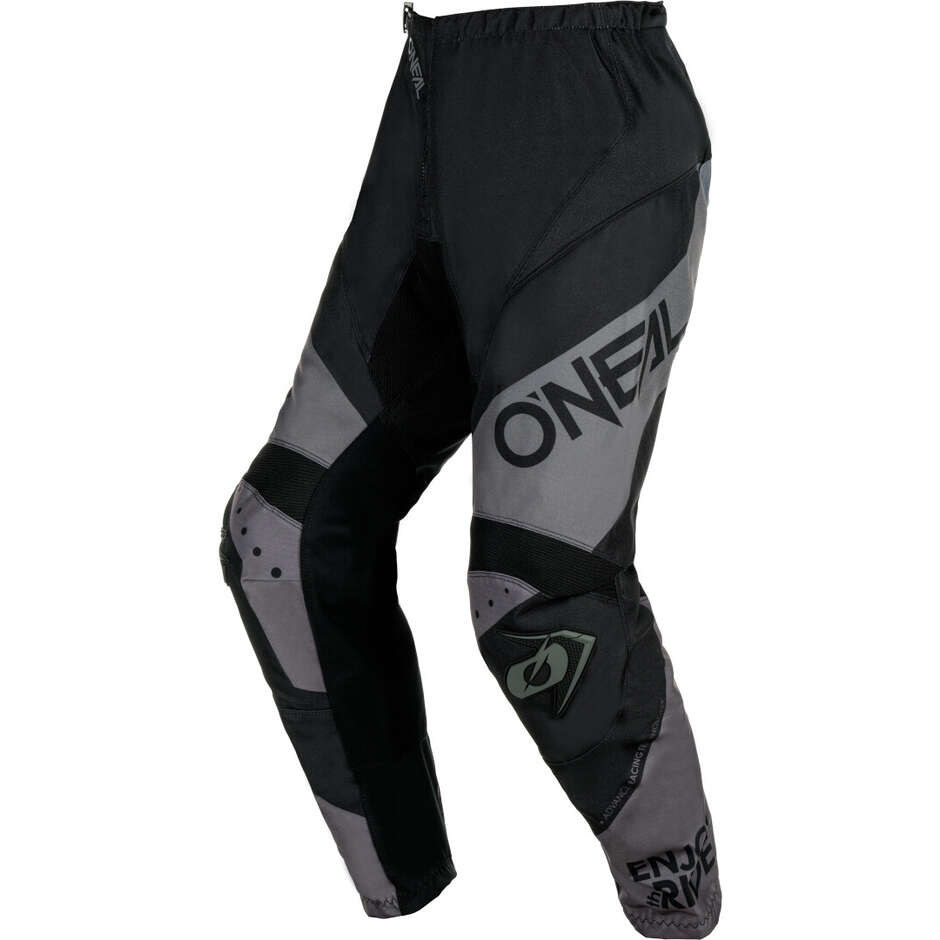 Pantalon moto Oneal ELEMENT RACEWEAR Cross Enduro Noir/Gris