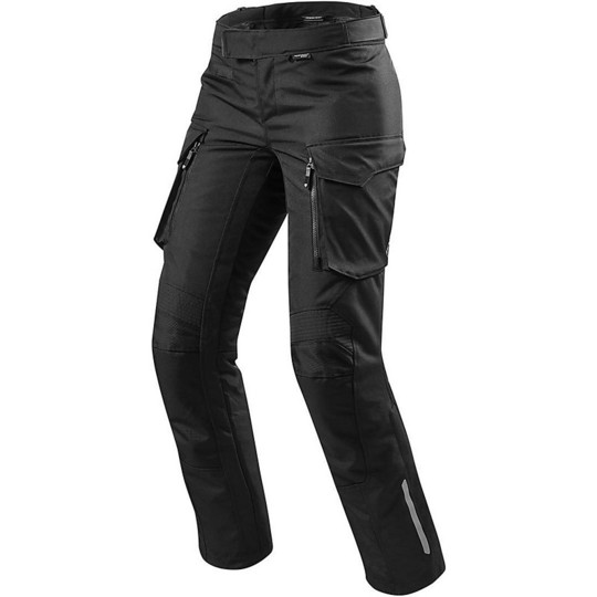 Pantalon moto pour femme en tissu Rev'it Outback Lady raccourci noir