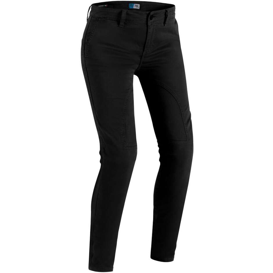 Pantalon moto pour femme Technicien PMJ Promo Jeans Santiago LADY Noir