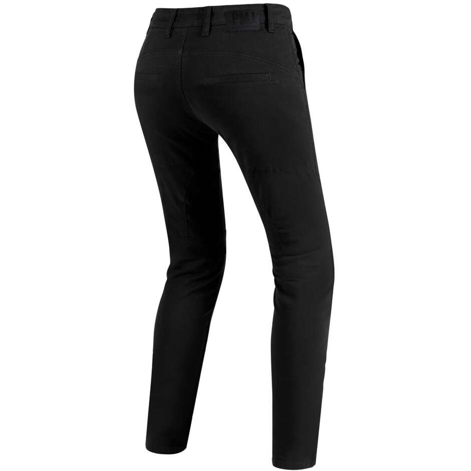 Pantalon moto pour femme Technicien PMJ Promo Jeans Santiago LADY Noir