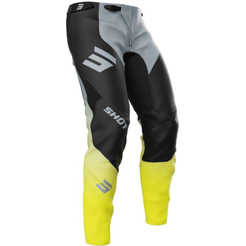 Pantalon Moto Shot AEROLITE HVA Cross Enduro Noir Gris