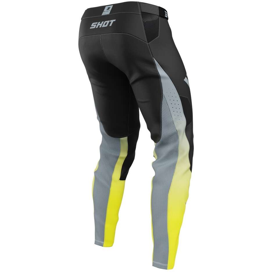 Pantalon Moto Shot AEROLITE HVA Cross Enduro Noir Gris