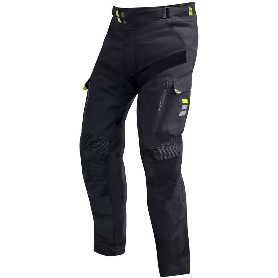 Pantalon Moto Shot CLIMATIC Cross Enduro Noir Jaune Fluo