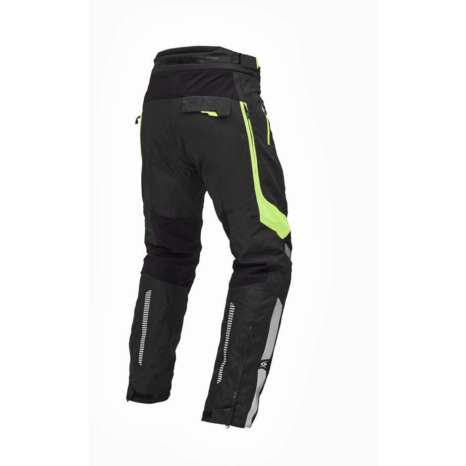 Pantalon moto technique Spyke Compass Dry Tecno Noir Jaune Fluo