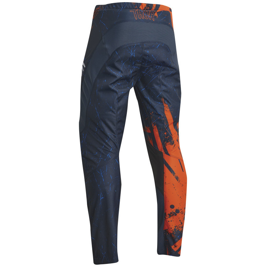 Pantalon Moto Thor Cross Enduro PANT SECTOR Enfant Gnar Bleu Foncé Orange