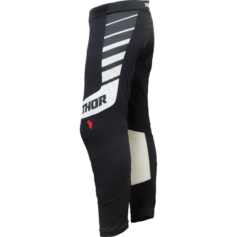 Pantalon moto THOR PRIME ANALOG Cross Enduro Blanc/noir