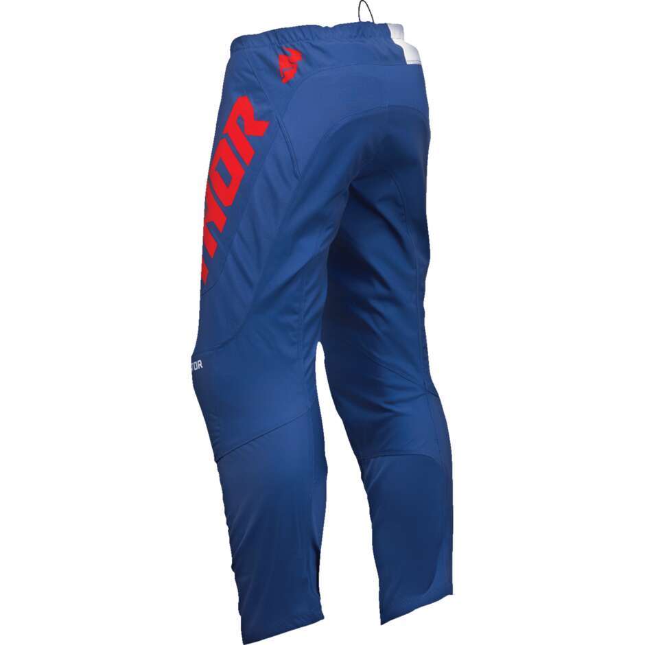 Pantalon Moto THOR SECTOR CHECKER Cross Enduro Bleu/Rouge