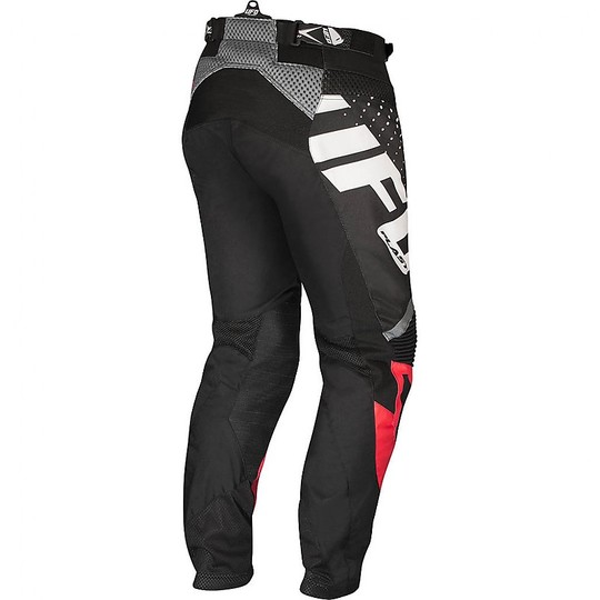 Pantalon Moto Ufo Cross Enduro Modèle Division Noir Rouge