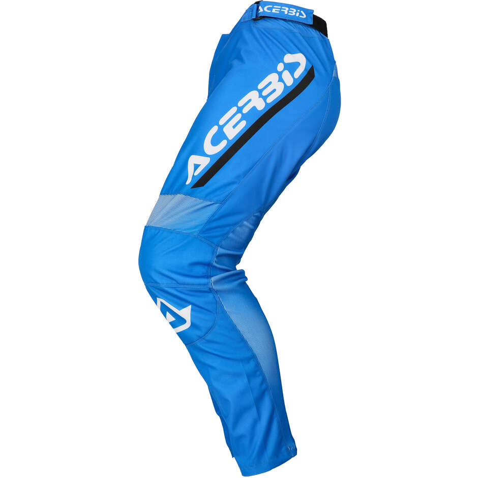 Pantalon Motocross Enduro ACERBIS MX LINEAR LUGO Bleu Blanc
