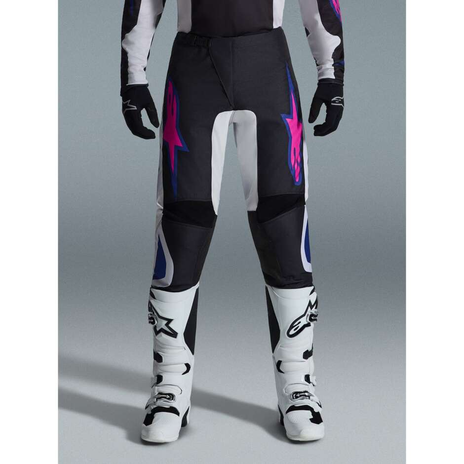 Pantalon motocross enduro Alpinestars FLUID GRID noir gris clair violet