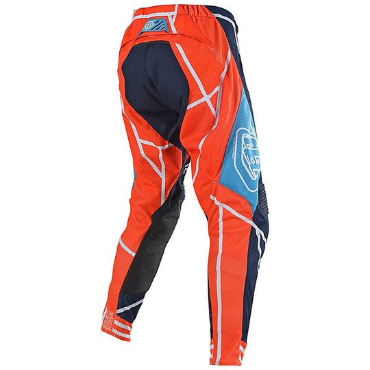 Pantalon perforé Moto Cross Enduro Troy Lee Designs SE AIR METRIC Marine Orange
