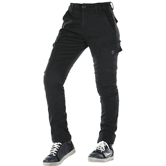 Pantalon pour femme Jeans Moto CE Overlap CARPENTER LADY Noir