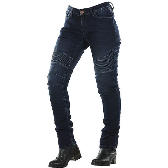 Pantalon pour femme Jeans Moto CE Overlap IMOLA Lady Dark Blue