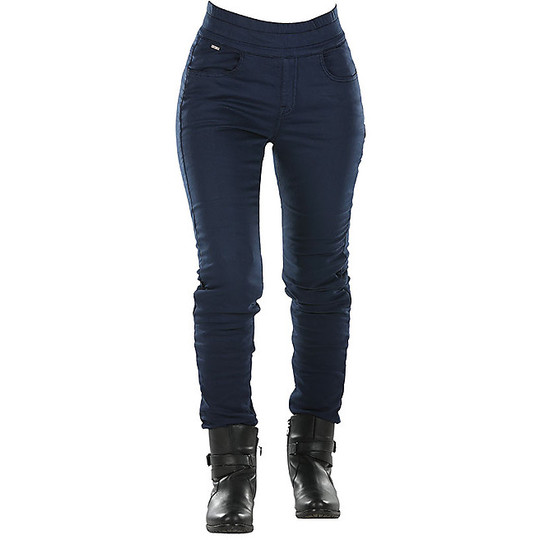 Pantalon pour femme Jeans Moto CE Overlap JANE Lady Navy