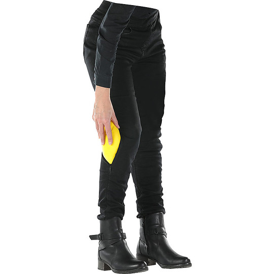 Pantalon pour femme Jeans Moto CE Overlap JANE Lady Noir