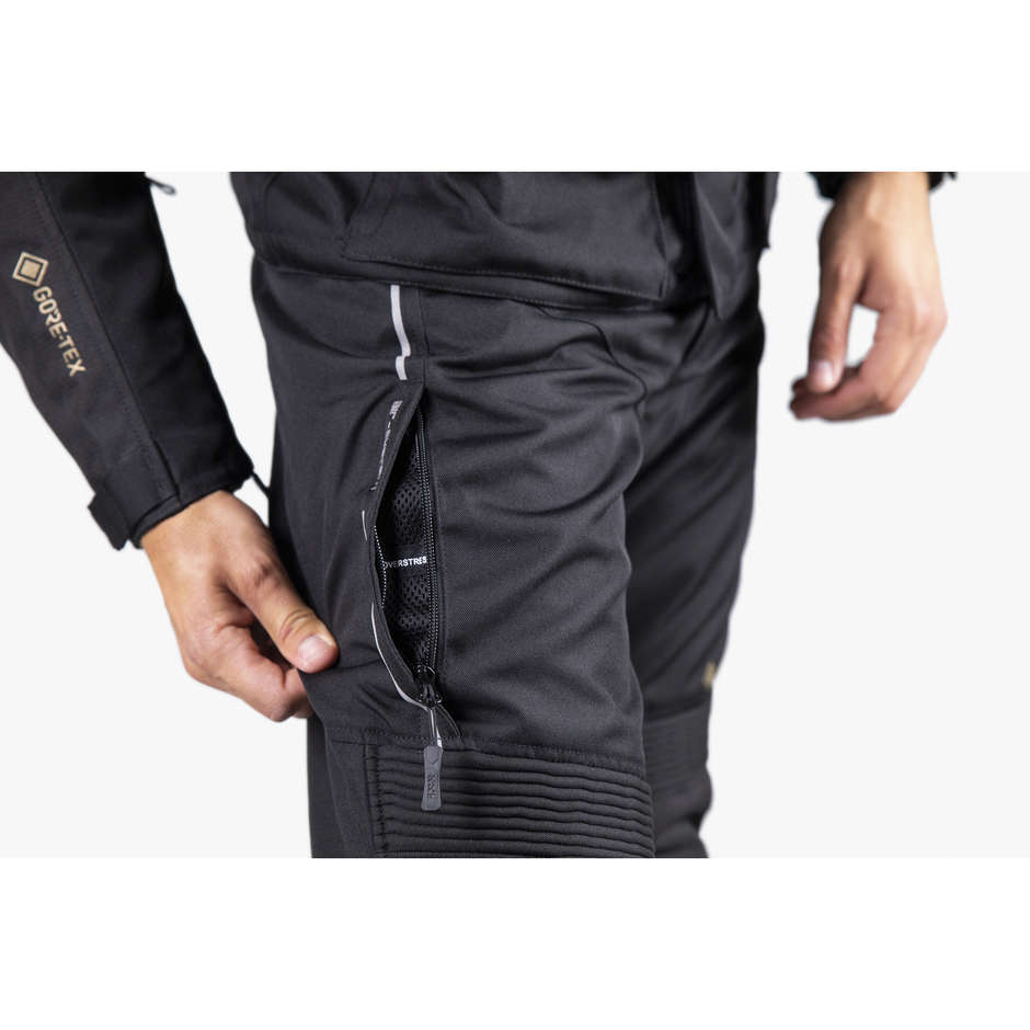Pantalon Tissu Gore-Tex Raccourci Moto Ixs Tour CLASSIC GTX Noir