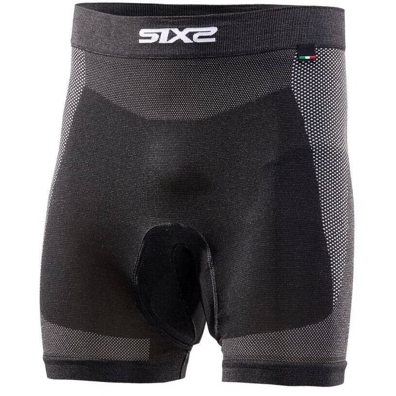 Pantaloncini Intimi Con Fondello Moto Sixs BT CC2L Black Carbon