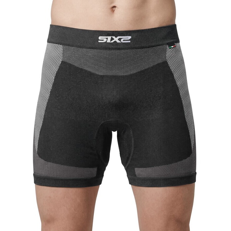 Pantaloncini Intimi Con Fondello Moto Sixs BT CC2L Black Carbon