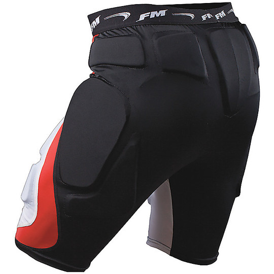 Pantaloncini Protettivi Moto Cross Enduro FM Racing SPONGY Nero Bianco