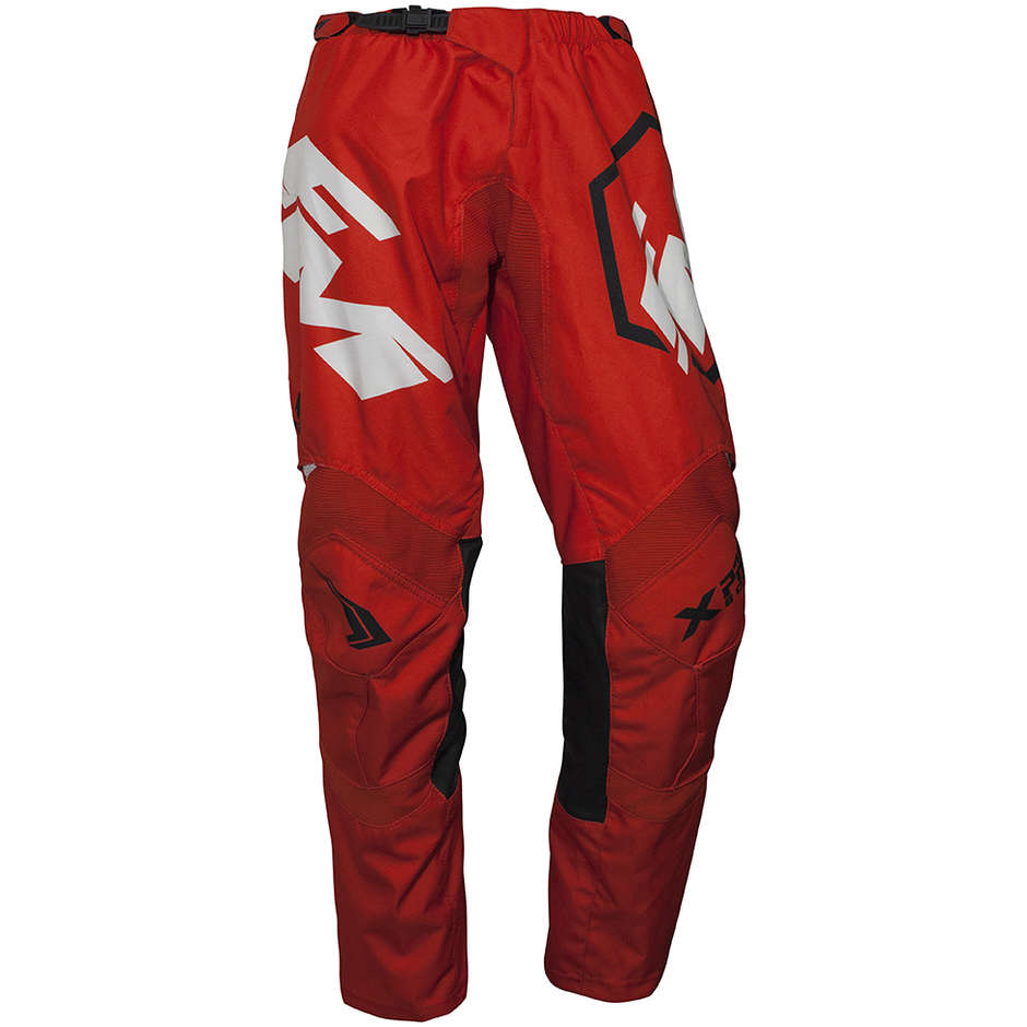 Pantalone Bambino Moto Cross Enduro Fm Racing Hero XPRO KID Rosso