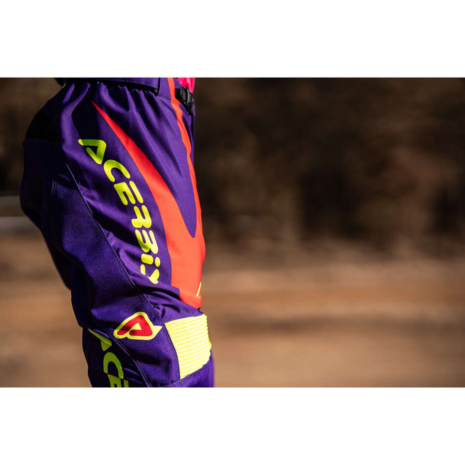 Pantalone Moto Cross Enduro Acerbis MX TRACK ASKAR Viola Rosso