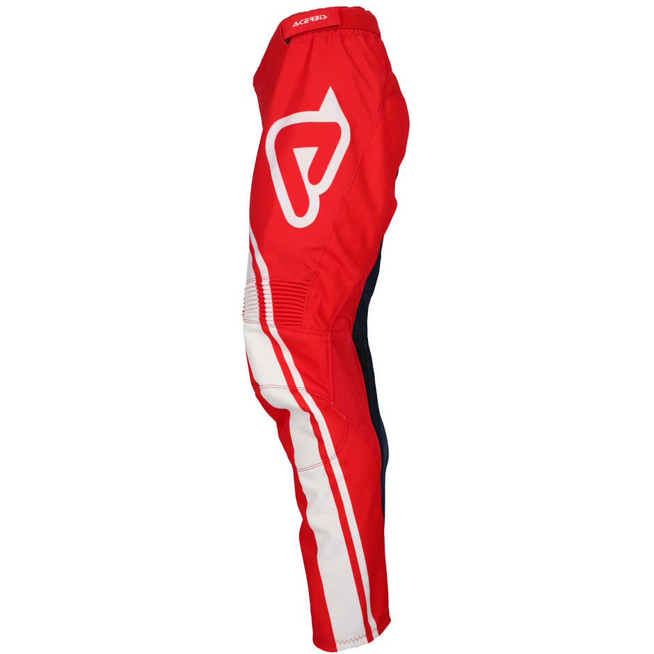Pantalone Moto Cross Enduro Acerbis MX TRACK CONNECTION Rosso Blu