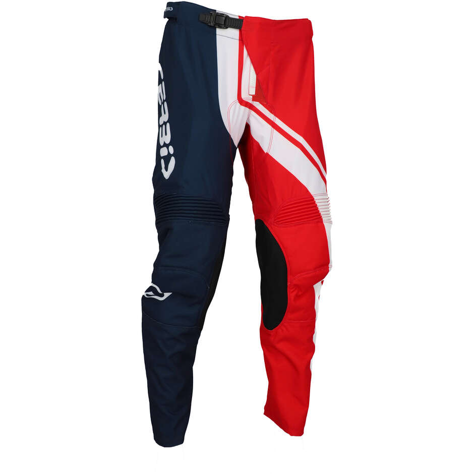 Pantalone Moto Cross Enduro Acerbis MX TRACK CONNECTION Rosso Blu