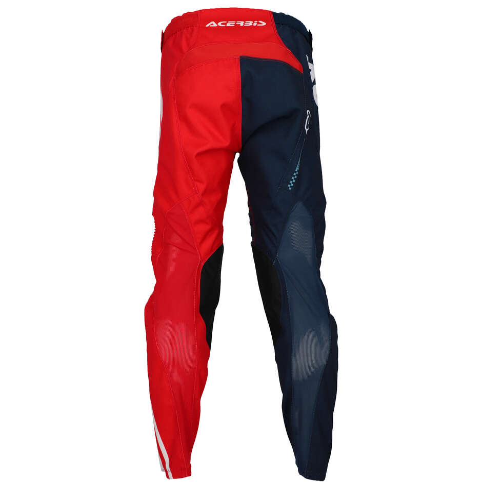 Pantalone Moto Cross Enduro Acerbis MX TRACK CONNECTION Rosso Blu