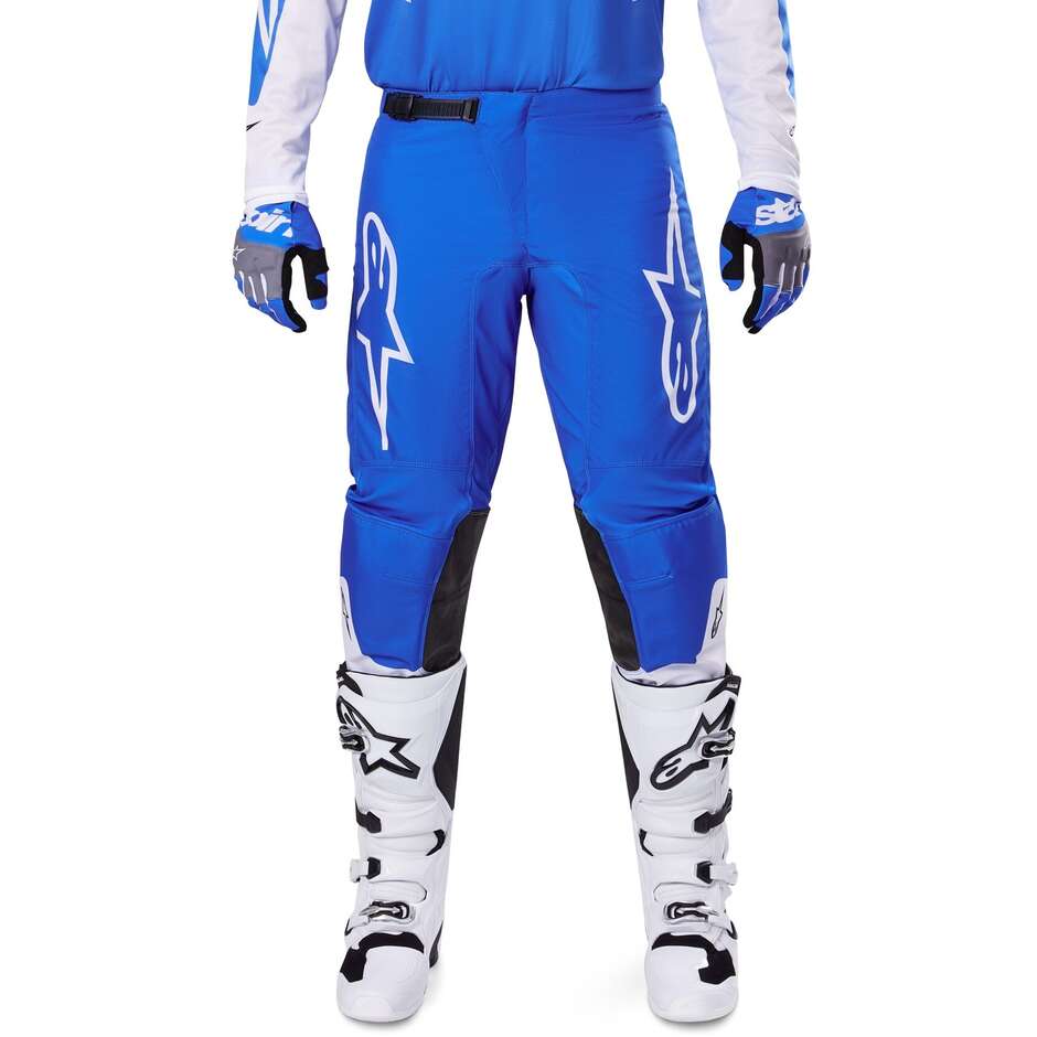 Pantalone Moto Cross Enduro Alpinestars FLUID HAUL Blu Bianco