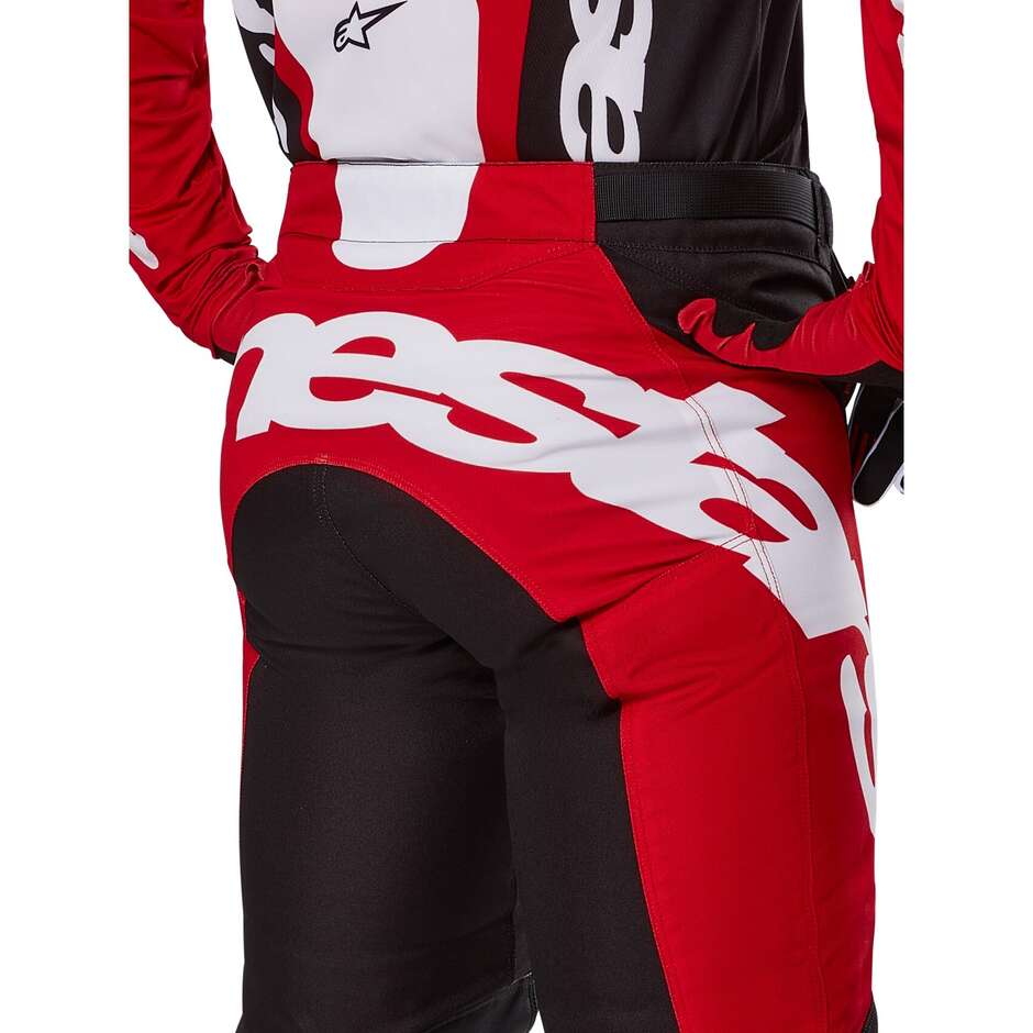 Pantalone Moto Cross Enduro Alpinestars RACER VEIL Nero Bright Rosso