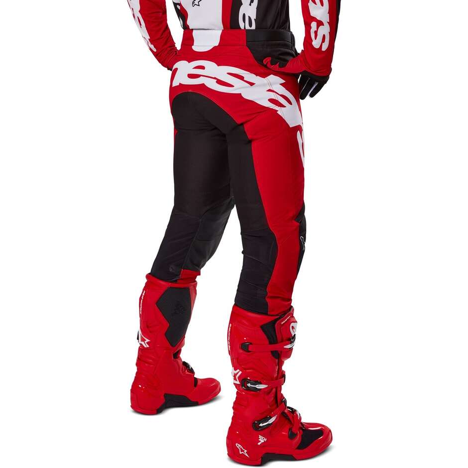 Pantalone Moto Cross Enduro Alpinestars RACER VEIL Nero Bright Rosso