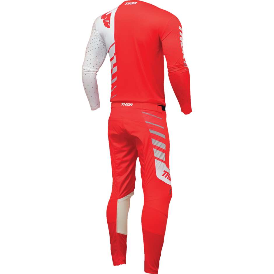 Pantalone Moto Cross Enduro THOR PRIME ANALOG Bianco/Rosso
