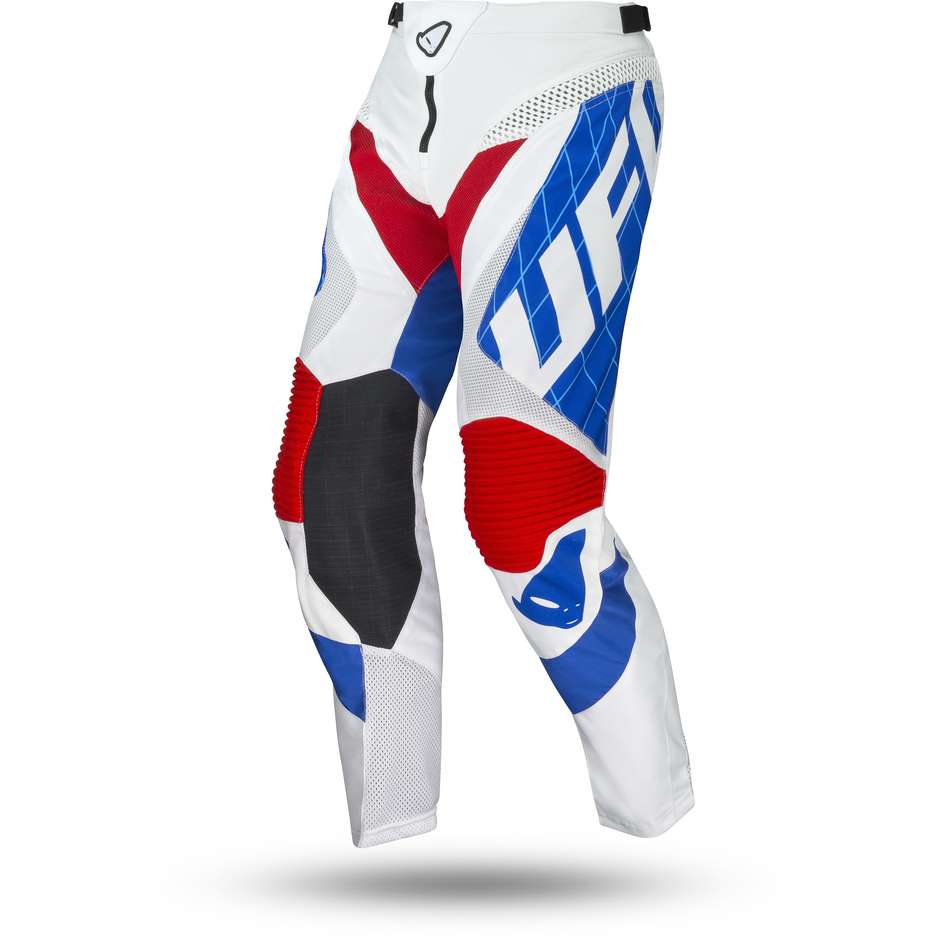 Pantalone Moto Cross Enduro Ufo Modello Deep Space Bianco Blu