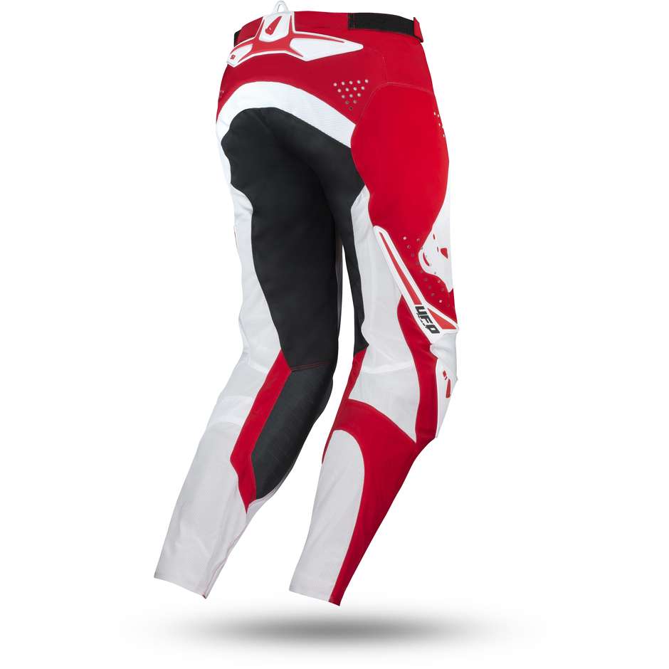 Pantalone Moto Cross Enduro Ufo Modello Gear Frequency Slim Rosso