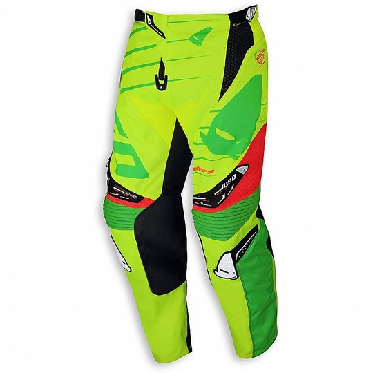 Pantalone Moto Cross Enduro Ufo Modello Hydra Verde Giallo Neon