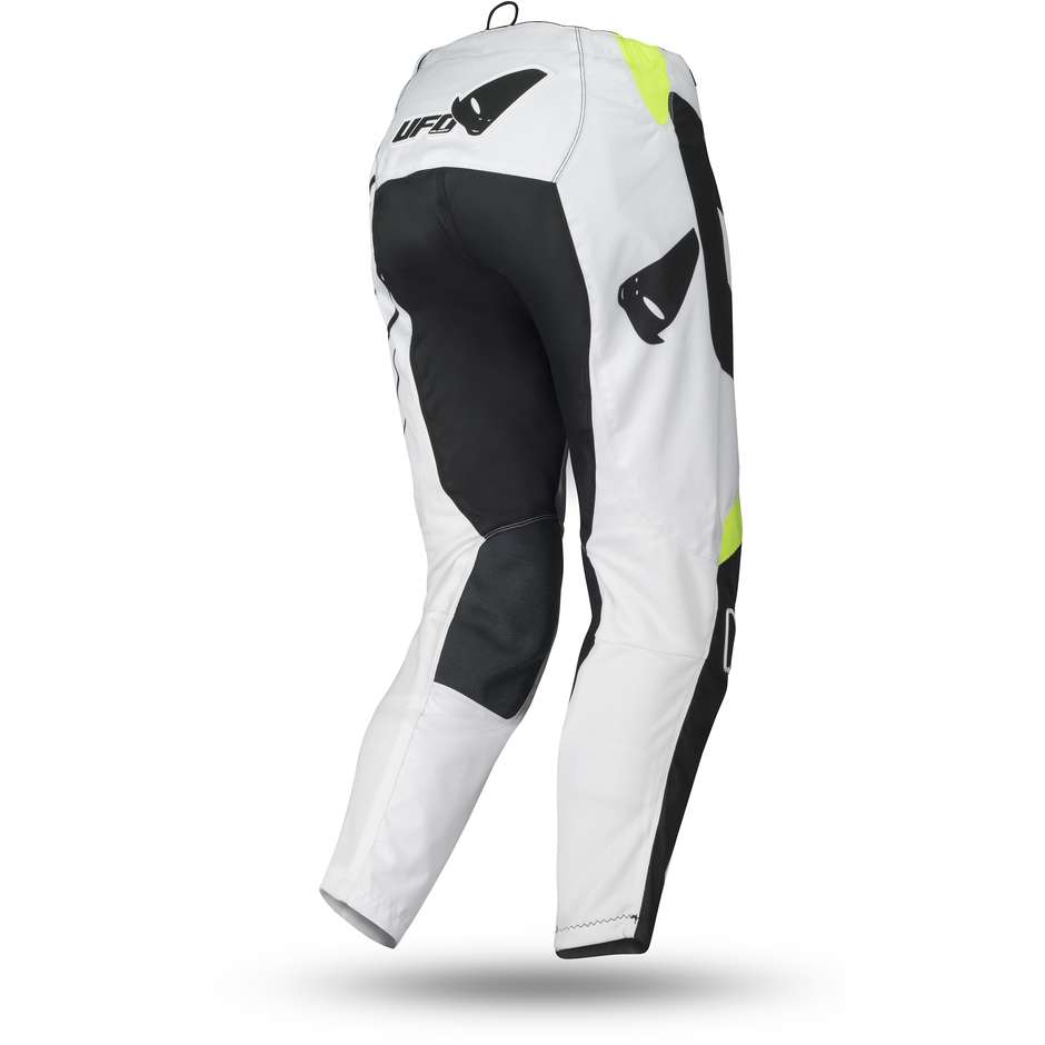 Pantalone Moto Cross Enduro Ufo Modello Vanadium Nero Bianco