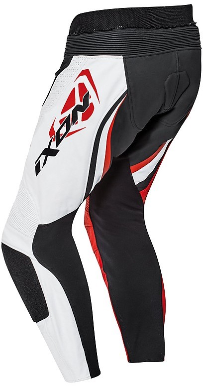 Pantalone Moto In Pelle Ixon Falcon Bianco Nero Rosso Vendita Online 