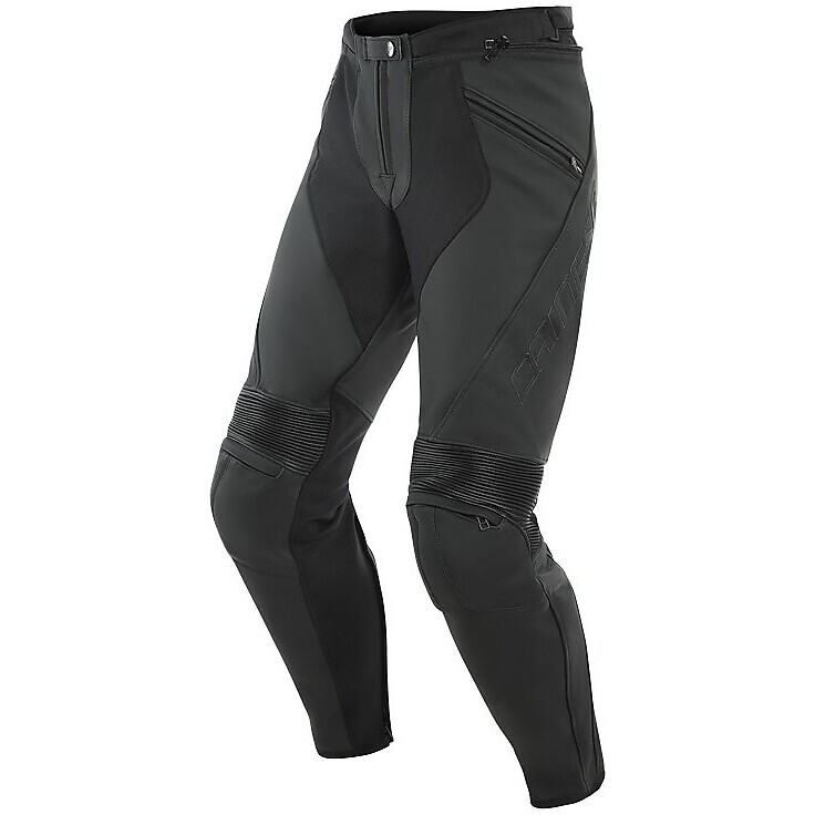 Pantalone Moto Pelle PONY 3 # Nero Opaco taglia 54