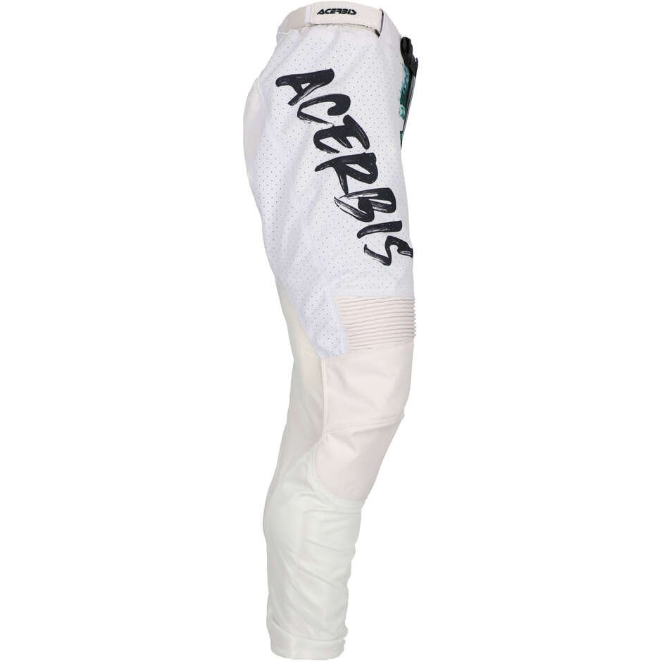 Pantalone Motocross Enduro ACERBIS K-WINDY VENTED BRUSH Bianco Verde